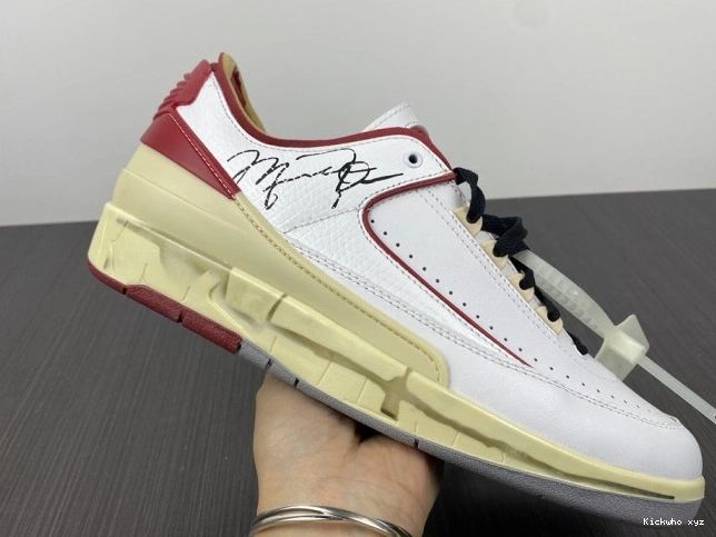 DJ4375-106 White SP Jordan Off-White Red Low Retro 2 0809
